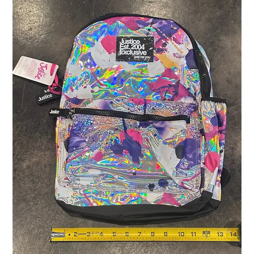 Girls Justice Backpack. School Bag, book bag. New with tags, Colorful
